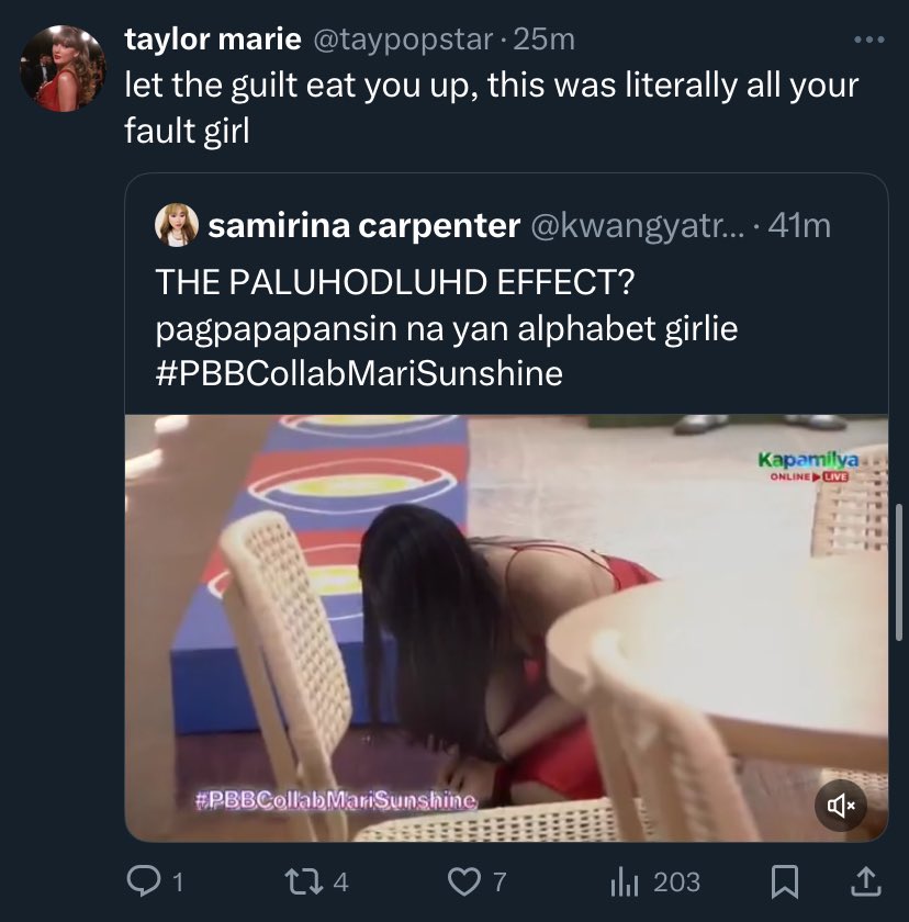 Pick a struggle. Bawal hindi umiyak. Bawal umiyak. Dapat pala nagparty kayo mga azver. Tumira ng tres, ales! Ganern. #PBBCollabMariSunshine