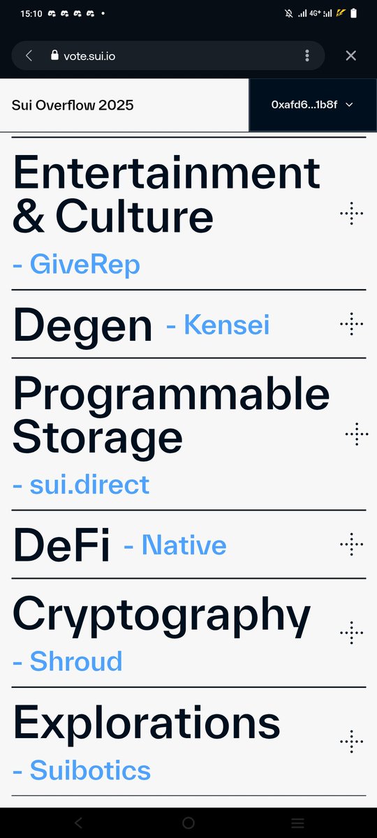 loftydeecrypt's tweet image. Just cast my vote on vote.sui.io and gave it up for @giverep empowering the next generation of reputation in Web3.
Let’s win this together. 🔥
#SuiOverflow #GiveRep #Web3Voting