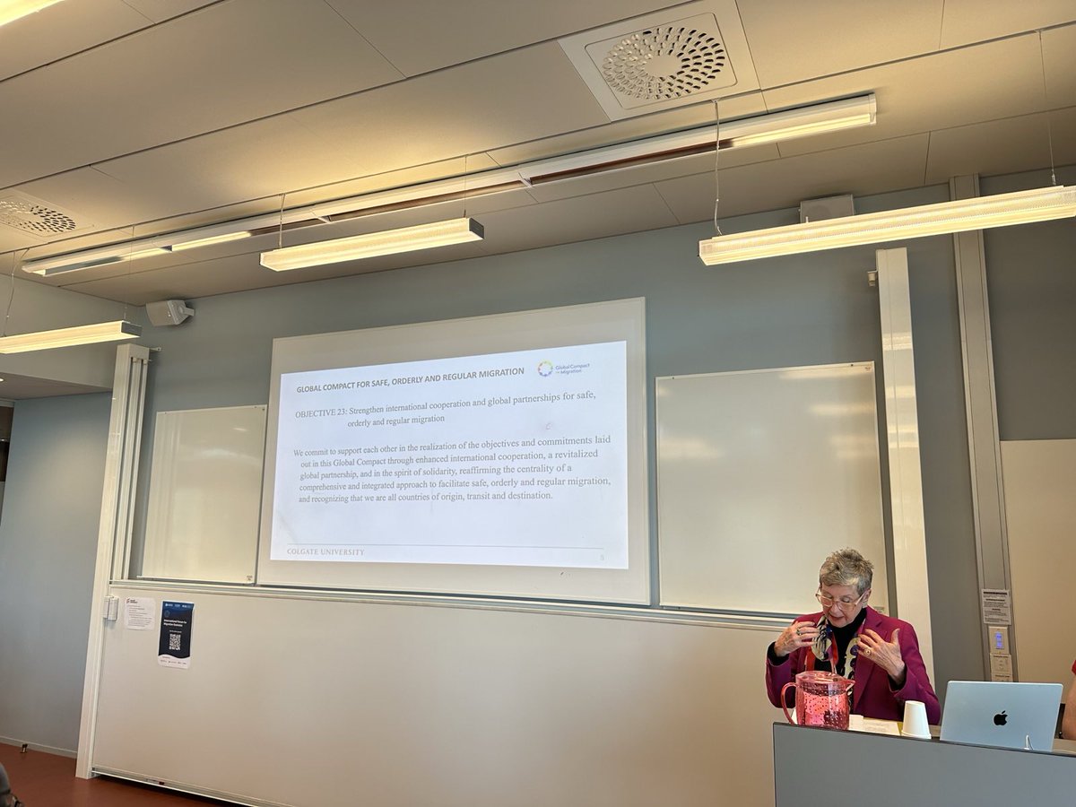 African Migration Observatory (@amo_au1) on Twitter photo Ellen Percy Kraly <a href="/colgateuniv/">Colgate University</a> emphasizes that Objective 23 of the GCM focuses on building relationships and fostering partnerships, a demanding but essential part of effective migration governance. #GCM #Migration #Partnerships #IFMS2025 Ellen Percy Kraly <a href="/colgateuniv/">Colgate University</a> emphasizes that Objective 23 of the GCM focuses on building relationships and fostering partnerships, a demanding but essential part of effective migration governance. #GCM #Migration #Partnerships #IFMS2025
