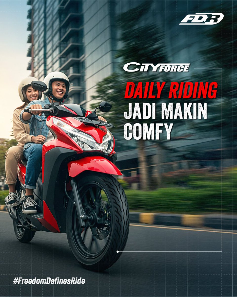 fdrtire's tweet photo. Nikmati kenyamanan maksimal setiap hari dengan City Force.
Cocok buat lo yang aktif riding dan butuh performa andal tanpa kompromi. Biar perjalanan harian makin seru dan pastinya lebih nyaman! π
#FreedomDefinesRide #FDRTire https://t.co/1J6KP9QonY