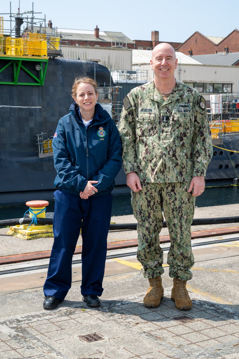ChiefDefNuclear's tweet image. Great to welcome Admiral Houston to Barrow last week to discuss our submarine programmes and our close working relationship with @USNavyNNPP
