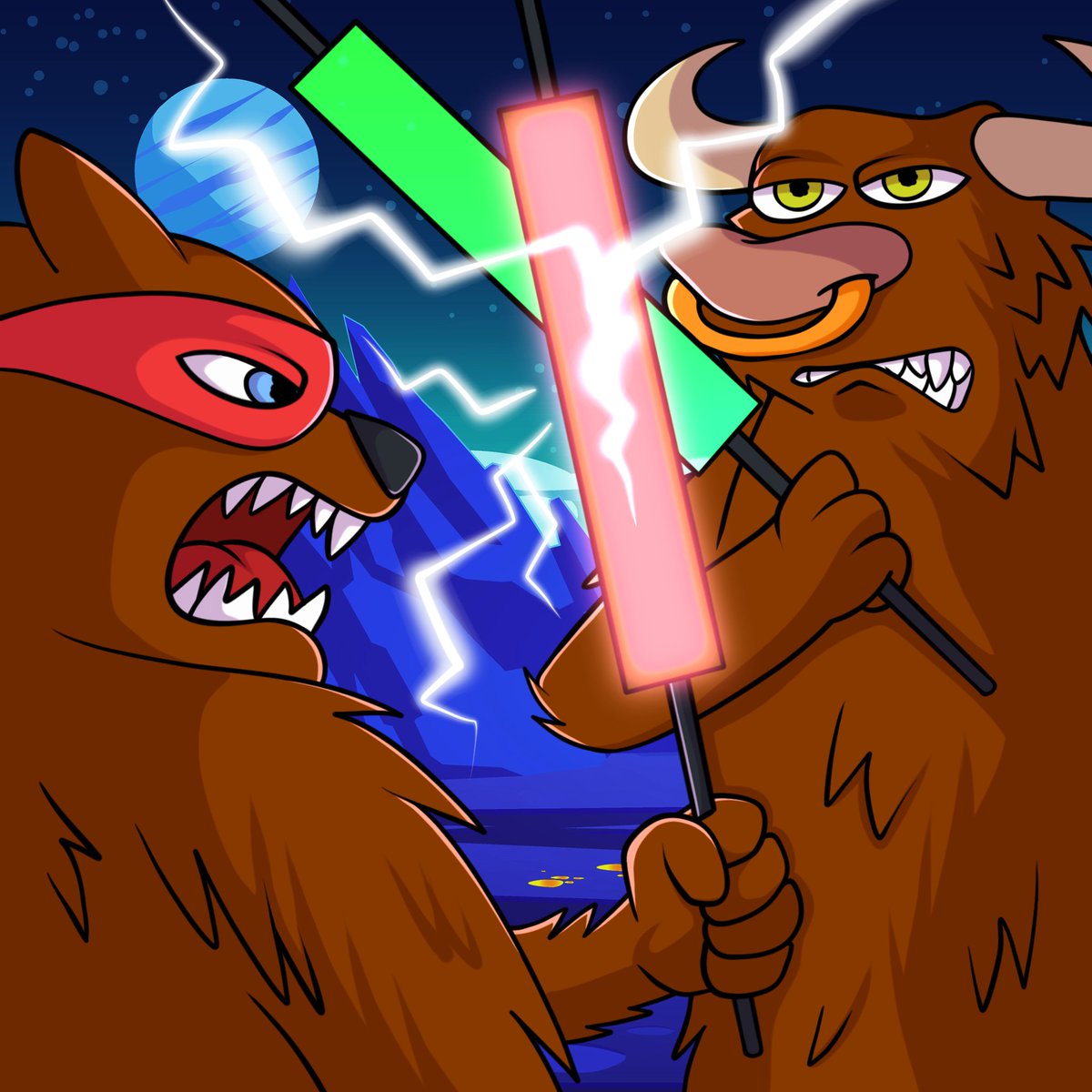 🌌 Darkness is rising… Candles crackle in the sky.
At the edge of the XRPL galaxy, something begins that will change everything.
🐂 The Bull is charged.
🧸 The Bear is enraged.
⚡ Both are ready for battle.

The bets are placed. It’s time to pick a side.
The future won’t be