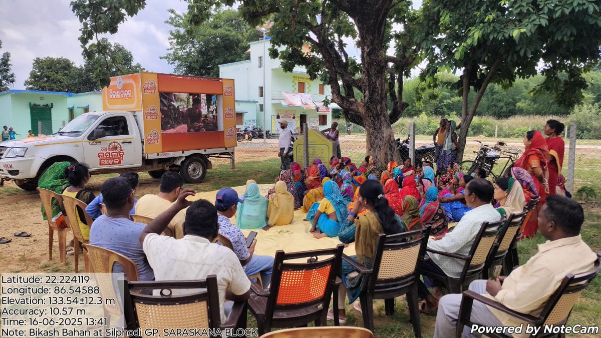 BDOSaraskana's tweet photo. Bikash Vahaan Yatra Programme at Silphodi GP of Saraskana Block. on dt.16.06.25.
@CMO_Odisha
@IPR_Odisha
@PRDeptOdisha
@ZP_Mayurbhanj
#bikashbahanyatra #oneyearofmohanmajhi ​#BarshaEkUpalabdhiAnek #oneyearofsushasan #lokankasarkar #Odisha #bikashitaodishabikashitabharat https://t.co/2JSs048sCB