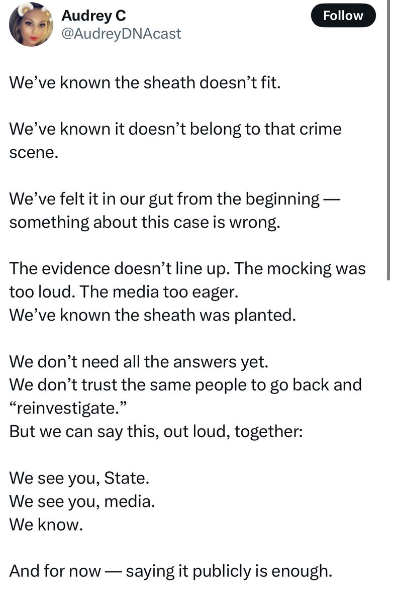 RealMassguy's tweet photo. Normally I'd call this "gaslighting," but we're dealing with some of the dumbest people alive here. There is a very reasonable chance that she believes what she is saying.
"We've known the sheath doesn't fit."
In reality, it couldn't fit more perfectly.
A bloody Ka-Bar knife sheath was found adjacent to two bodies. This sheath contained the DNA of Bryan Kohberger.
Ok, let's leave open the possibility that his DNA is on there via some sort of non-nefarious means (touch DNA can be easily transferred after all).
If there's an innocent explanation, investigators start digging into Bryan Kohberger should start running into major issues.
But what did they find?
He happened to own the same type of car they were looking for.
He happened to be out driving in the dead of night, at a time consistent with him being the killer.
Minutes into this trip, he powered off his phone, only turning it back on after the murder window closed.
8 months prior to the murders, Kohberger purchased a matching Ka-Bar knife with sheath, and a sharpener, all of which are now inexplicably missing.
Two days following the murders, Kohberger began searching for the exact same model knife that he had previously purchased. It appears he went as far as to click "buy now" before exiting the Amazon purchase page.
We do not convict people based on mathematical odds, but the numbers are shocking. Check this out:
1. Ownership of the same type of car.
2. Driving at a time consistent with him being the killer.
3. Powering down his phone throughout the murder window.
4. Purchasing the same model knife and sheath, which are now missing.
5. Seeking to purchase the same model knife and sheath, beginning two days following the murders.
Let's assign some conservative odds to his behaviors:
Car: ~1/100 (0.01)
Driving at 4 a.m.: ~1/50 (0.02)
Phone powered down: ~1/50 (0.02)
Owning and missing knife: ~1/5,000 (0.0002)
Searching for knife post-murder: ~1/10,000 (0.0001)
You multiply these numbers (independent events) together to obtain the combined probability.
This translates to a 1 in 125 billion chance that an innocent person would match all these criteria by coincidence. Even if we adjust for partial dependence (e.g., knife ownership and searching being related), the combined probability remains extraordinarily low, likely on the order of 1 in millions.
And the sheath doesn't fit. Holy fucking shit.
#idaho4 #kohberger @AudreyDNAcast