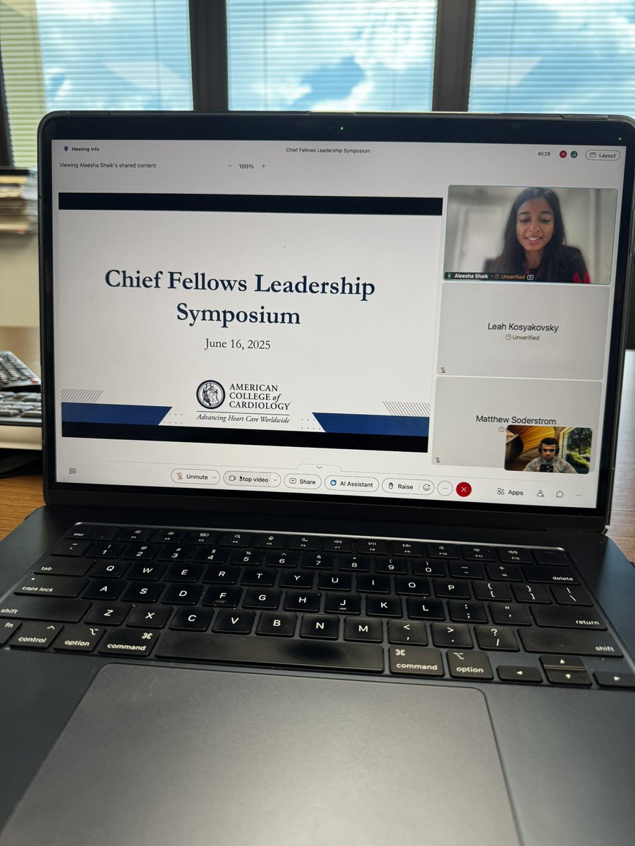 jllbmd's tweet photo. Pumped for the @ACCinTouch Chief Fellows Leadership Symposium today! 🚀 Looking forward to learning to be a better #FIT #ChiefFellow
#ACC #FIT #ACCFellows #Cardiology #GME #CardioX #CardioTwitter #EPeeps https://t.co/XfOsN7Vvlx