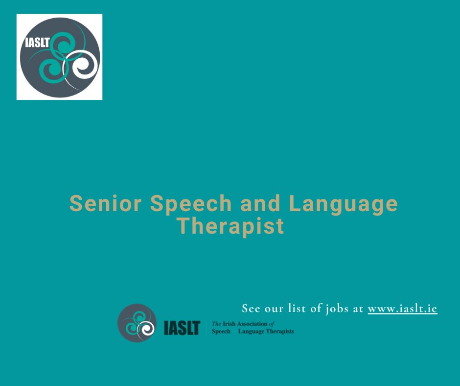 IASLT (@iaslt) on Twitter photo Paid Advert
Senior Speech and Language Therapist,
Adults Services (Part-time)
Part time permanent position.
Closing Date: 30th June 2025
See IASLT Job Opportunities for full details bit.ly/3qnE2Nl
#IASLT #IASLPeeps Paid Advert
Senior Speech and Language Therapist,
Adults Services (Part-time)
Part time permanent position.
Closing Date: 30th June 2025
See IASLT Job Opportunities for full details bit.ly/3qnE2Nl
#IASLT #IASLPeeps