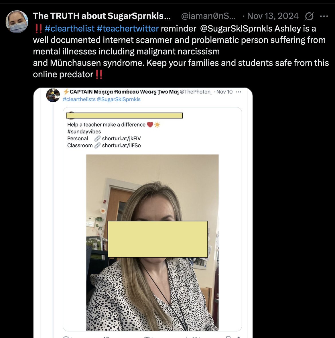 .Public Satety Tip 

Beware of scammers online. Those #criminals are mentally ill with #narcissistic behavior.

#Melody  #0utlaw  #Moxi3  #WhoDis  @Aisling