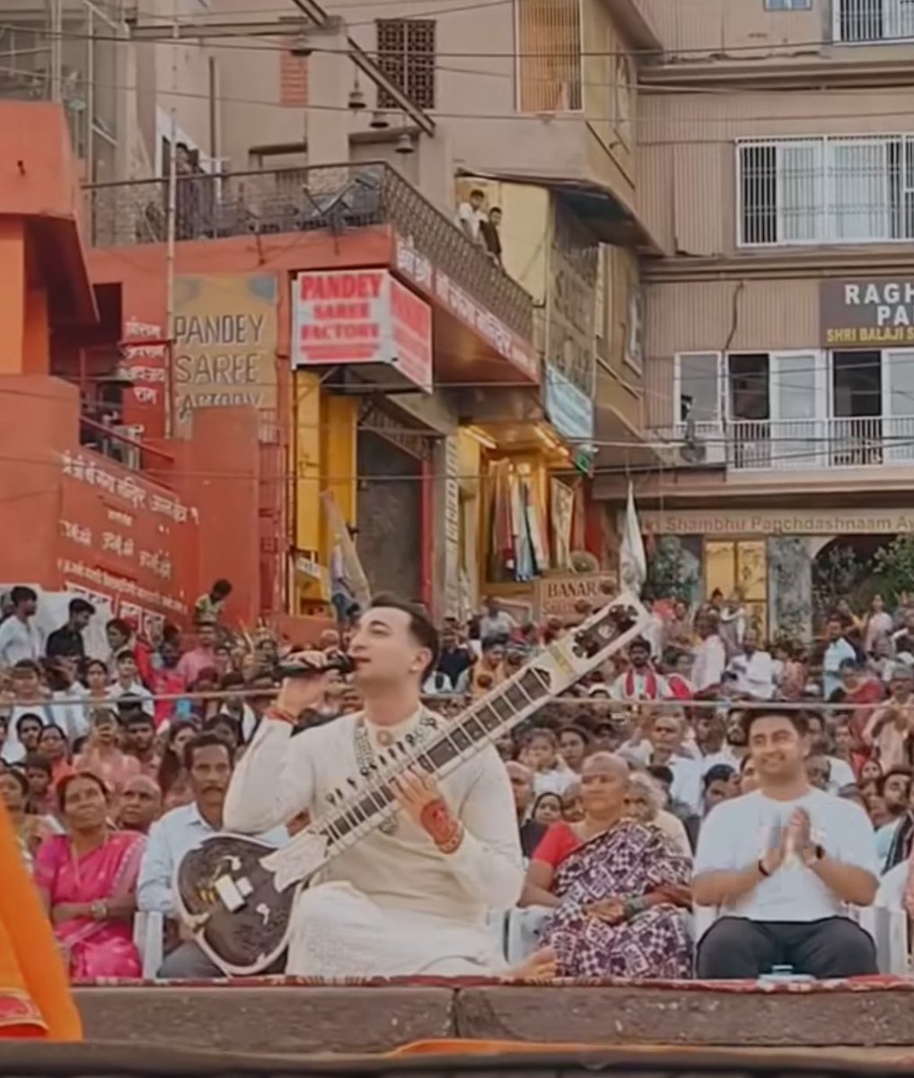 Potato!🚩 (@avoid_potato) on Twitter photo Rishabh Sharma performing live on the Ghats of Varanasi. Rishabh Sharma performing live on the Ghats of Varanasi.