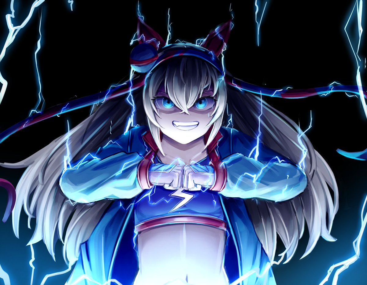 Ribitint's tweet photo. The White Lightning of Naniwa!⚡️
#ウマ娘 #タマモクロス https://t.co/4qZ8h4hBBW