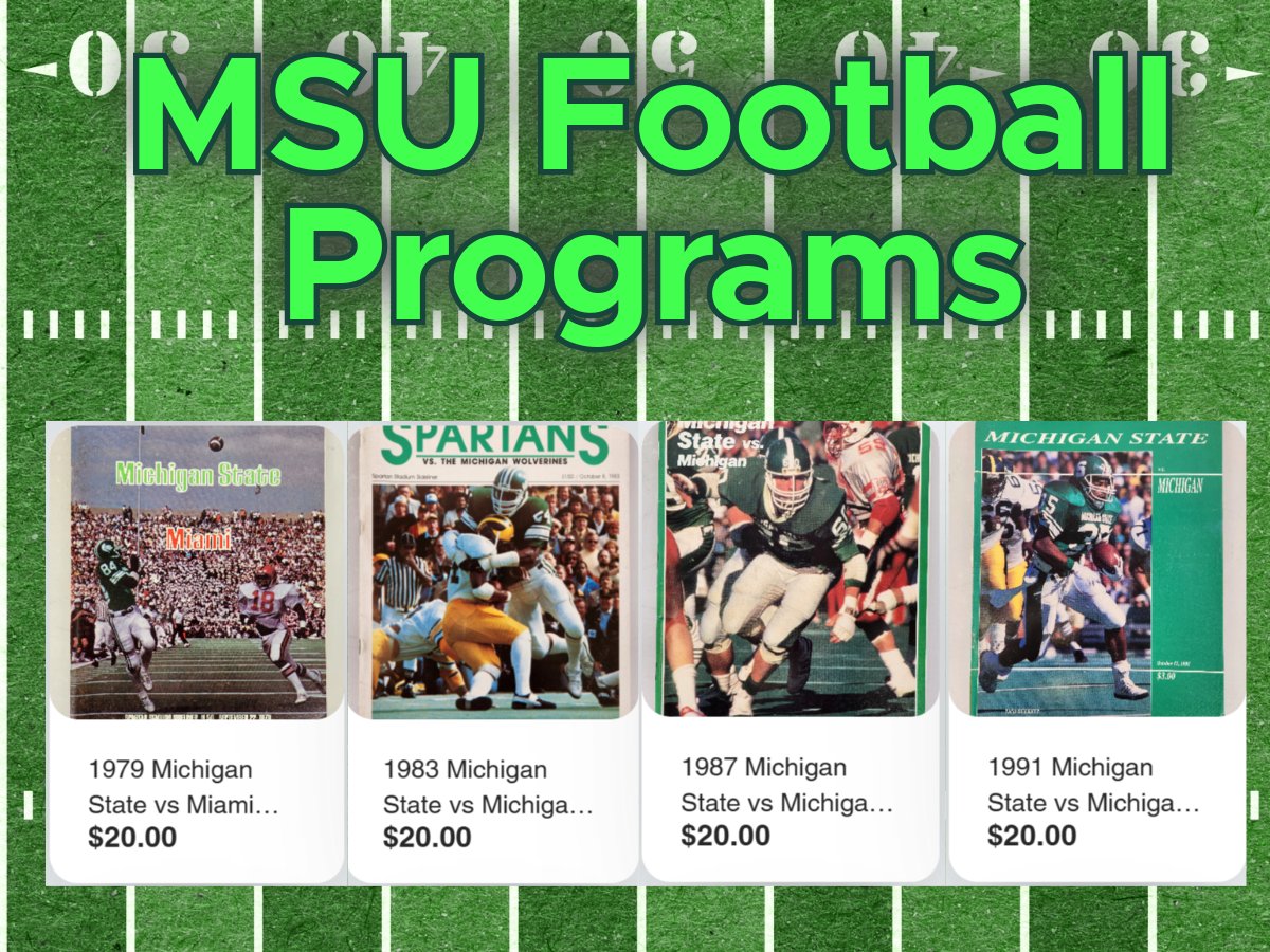 MSU Surplus Store (@msu_surplus) on Twitter photo We have an assortment of MSU Football programs dating back to 1979 available online!
msusurplusstore.com/search?type=pr… We have an assortment of MSU Football programs dating back to 1979 available online!
msusurplusstore.com/search?type=pr…