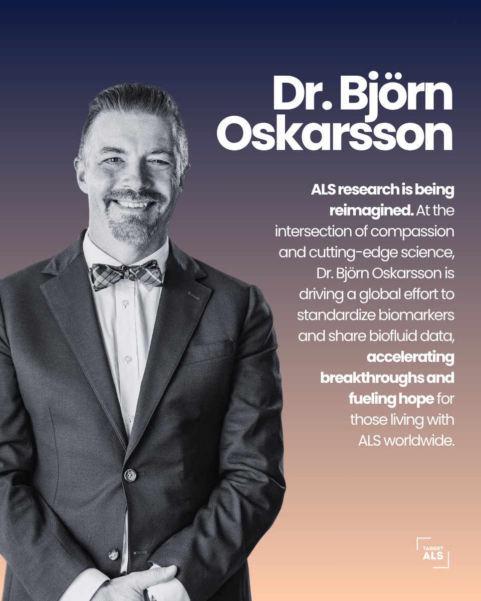 Dr. Björn Oskarsson’s leads the Target ALS Global Natural History Study site at Mayo Clinic, where he’s turning biofluid samples into the key to faster breakthroughs, driven by urgency and collaboration. See how this is changing the future of #ALSResearch: bit.ly/43RLVvX