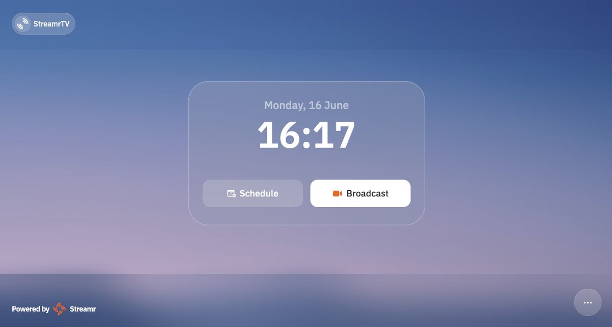 ⏳ The future of decentralized livestreaming is almost here.

In less than 24 hours, <a href="/Streamr_TV/">StreamrTV</a> — the first user-facing app from Streamr — launches.

Go live in one click from your browser. No accounts. No central servers. Just peer-to-peer streaming.

stv.streamr.network