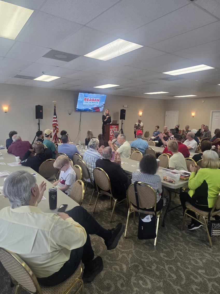 I had the honor of speaking at the Fayette County GOP Breakfast over the weekend. Thank you to all who came out to learn more about our fight for America's future 🇺🇸