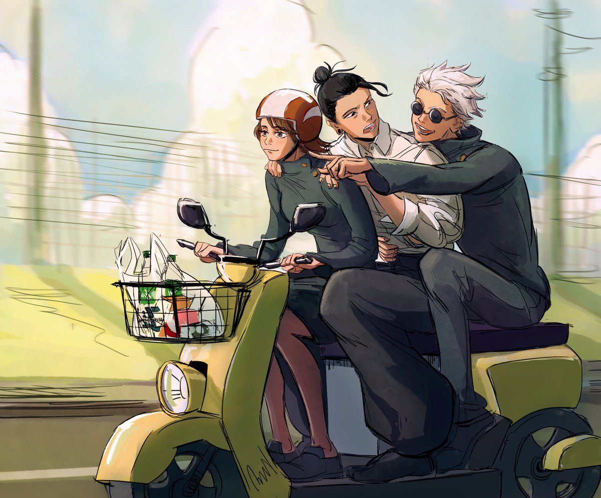 Vroom vroom ft Shoko, Gojo and Geto  
#JujutsuKaisen #五夏 #sashisu #satosugu #呪術廻戦