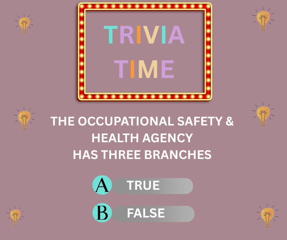 TT_OSHA's tweet image. Trivia Time is here again! Let’s put your knowledge to the test! Tag a friend to challenge them.
#safetybeginswithyou #worksafety #OSHA #awareness #Trivia