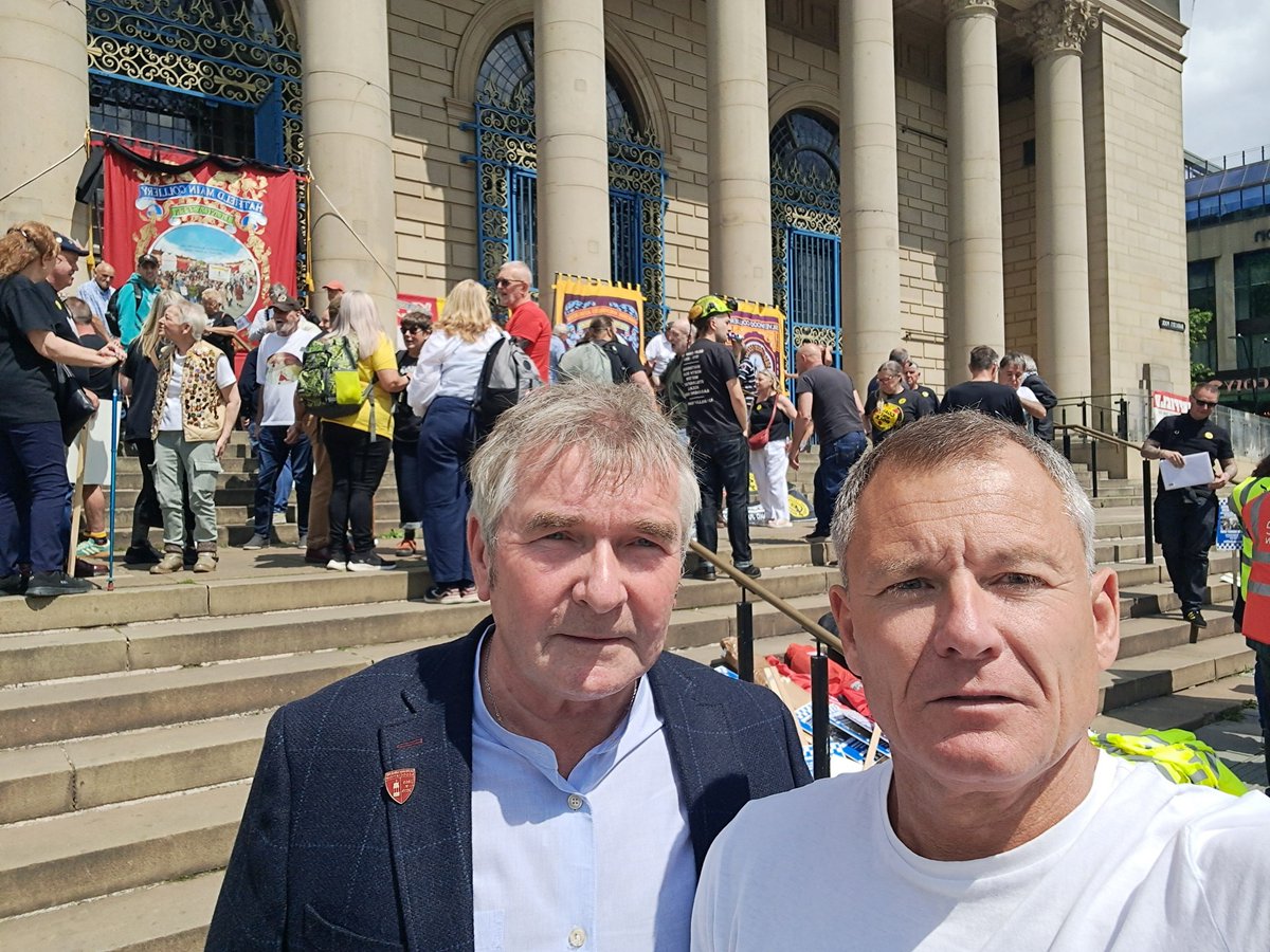 Durham Miners' Association (@durhamminers) on Twitter photo Stephen Guy and Steve Terrance represented the DMA at the Orgreave rally in Sheffield at the weekend.
We will continue to support the <a href="/orgreavejustice/">Orgreave Justice</a> campaign. We look forward to welcoming campaigners to the 139th #DurhamMinersGala on Saturday 12 July. Stephen Guy and Steve Terrance represented the DMA at the Orgreave rally in Sheffield at the weekend.
We will continue to support the <a href="/orgreavejustice/">Orgreave Justice</a> campaign. We look forward to welcoming campaigners to the 139th #DurhamMinersGala on Saturday 12 July.