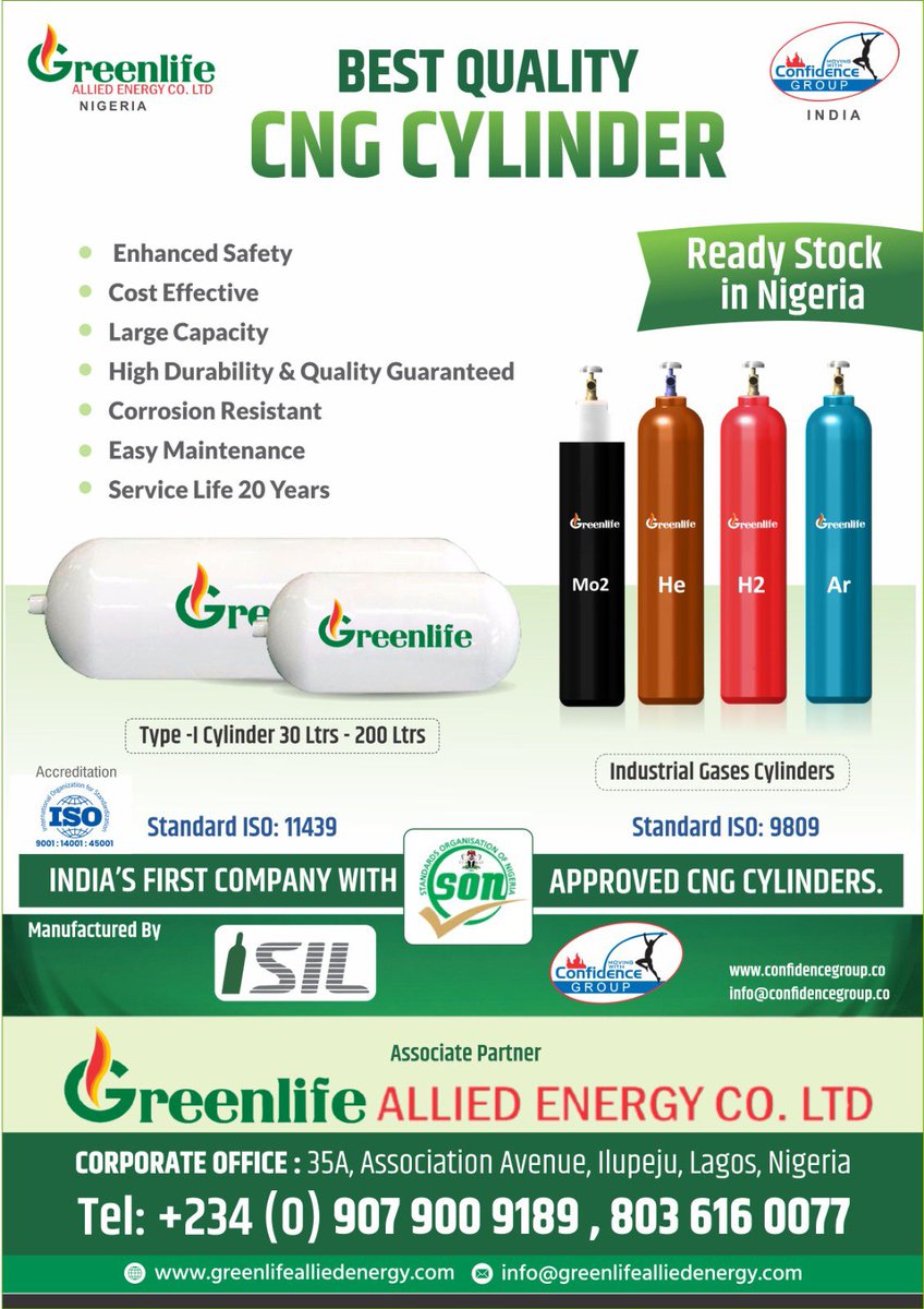 EzeudoAnthony's tweet image. Selling top-quality CNG cylinders &amp;amp; conversion kits. Safe, Efficient and Built to last. 
My job is at risk if sales don’t pick up, so every order truly counts🙏
If you’ve been thinking about converting, now’s the time. DM to order or ask questions!
#CNG #CarConversion