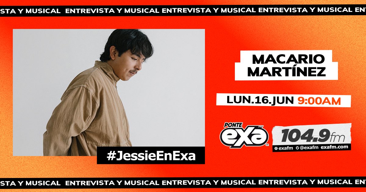 🎶Sueña lindo, corazón… y prepárate para disfrutar en esta mañana de lunes una entrevista muy especial con la música de <a href="/Macario_Oficial/">Macario Martinez F. P</a> en #JessieEnExa✨Sintonízanos en Ciudad Victoria, Tamaulipas por el 94.5 FM con <a href="/jessiecervantes/">Jessie Cervantes</a>🤩