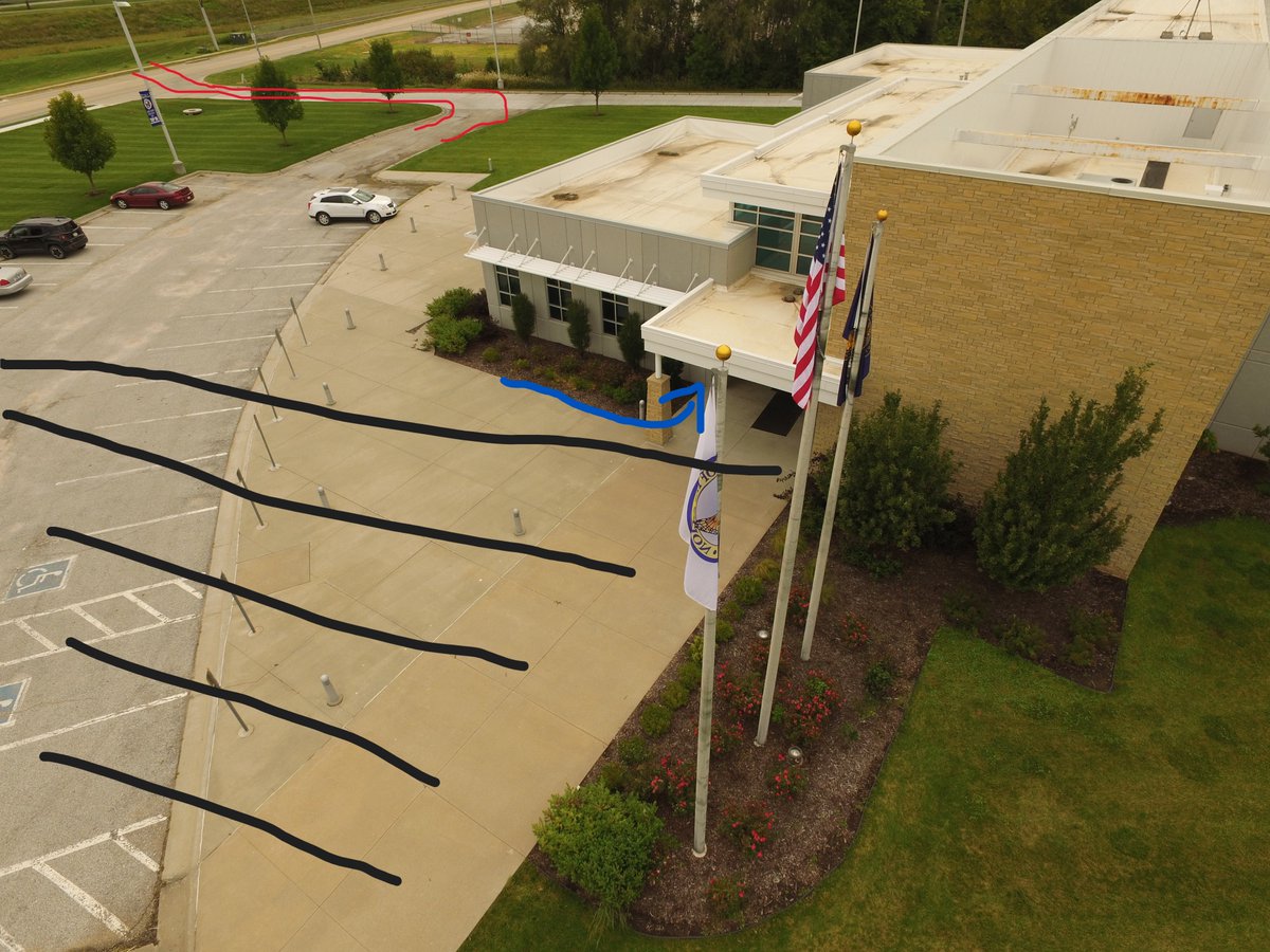 A reminder that during the construction project at the police department, the only public entrance to the station is still the main doors at the front. While the east entrance is inaccessible and part of the parking lot is being worked on, the path to the front door remains open