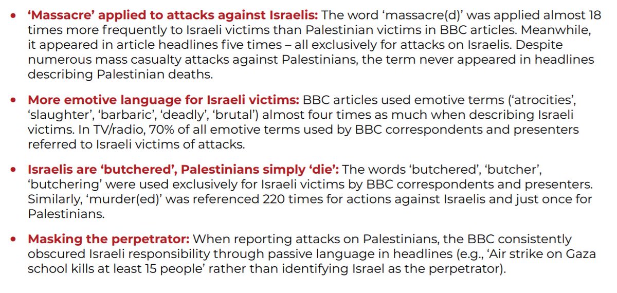 Saul Staniforth (@saulstaniforth) on Twitter photo Language matters.
From the <a href="/cfmmuk/">The Centre for Media Monitoring (CfMM)</a>'s detailed report on the BBC's coverage of Gaza. Find the report here:
cfmm.org.uk/wp-content/upl… Language matters.
From the <a href="/cfmmuk/">The Centre for Media Monitoring (CfMM)</a>'s detailed report on the BBC's coverage of Gaza. Find the report here:
cfmm.org.uk/wp-content/upl…