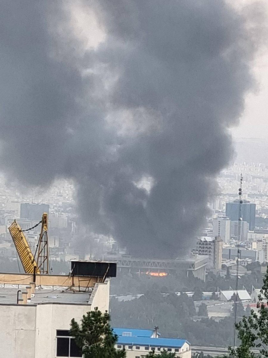 NEW: Iran state broadcaster in on fire after Israeli strike