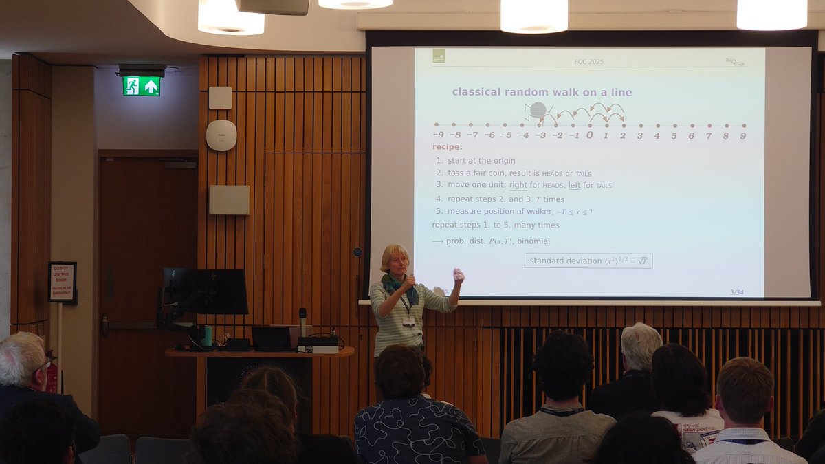 Last speaker of today's #FQC25 program is Viv Kendon. She presents to us nonlinear quantum random walks.
