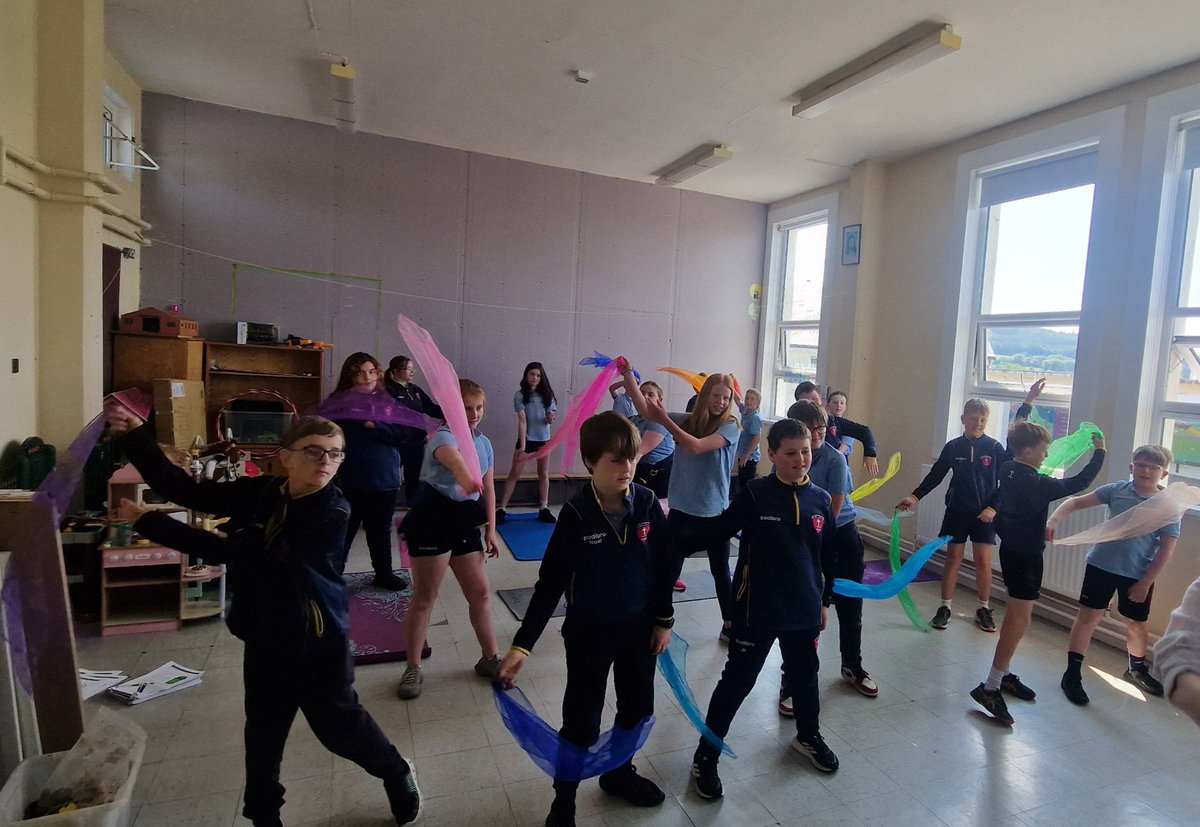 Active month continues with Yoga today!4th&amp;5th enjoyed the poses especially😃