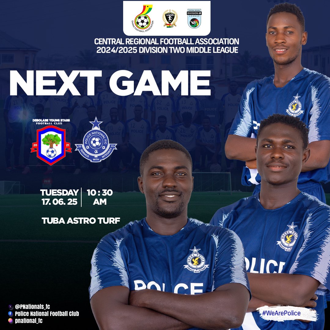 👮🏿|  👀 on Div 1 Ticket ....

Match Day -1

#DebolasePolice

#WeArePolice👮🏿

#ThisIsOurTime

#CRFAMiddleLeague
#TeamPolice💙
#PNFC
#EscortSecurity
#BringBackTheLove