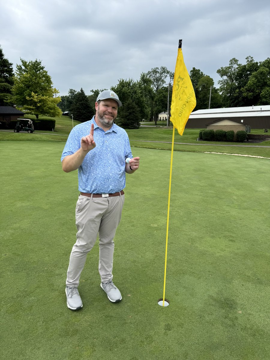 Ace Alert! Losantiville CC’s David Hartke hoops it on Springfield CC’s 9th hole for an ace! BANG!