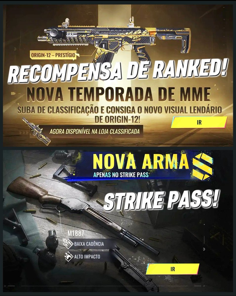 MbmGamer's tweet image. 🔰 NOVA TEMPORADA MME
🔥 Suba de patente e desbloqueie o visual LENDÁRIO da ORIGIN-12!🏆🆕 NOVA ARMA EXCLUSIVA NO STRIKE PASS!💥 M1887 — Baixa cadência, impacto devastador!🎯
#BloodStrike #StrikePass #MME #Origin12Lendária #M1887 #BS #MBMGamerOficial