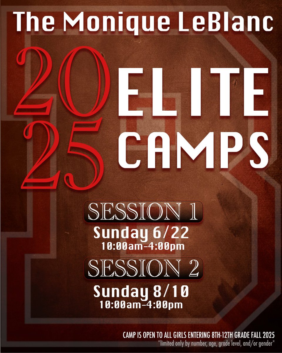 Brown Women’s Basketball (@brownu_wbb) on Twitter photo Are you registered yet?! Less than a week until Session 1 on 6/22! Sign up now! moniqueleblanccamps.com Are you registered yet?! Less than a week until Session 1 on 6/22! Sign up now! moniqueleblanccamps.com