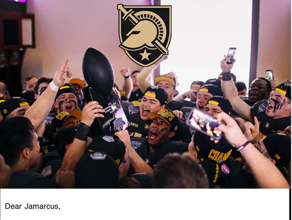 Thanks for the love <a href="/ArmyWP_Football/">Army Football</a>