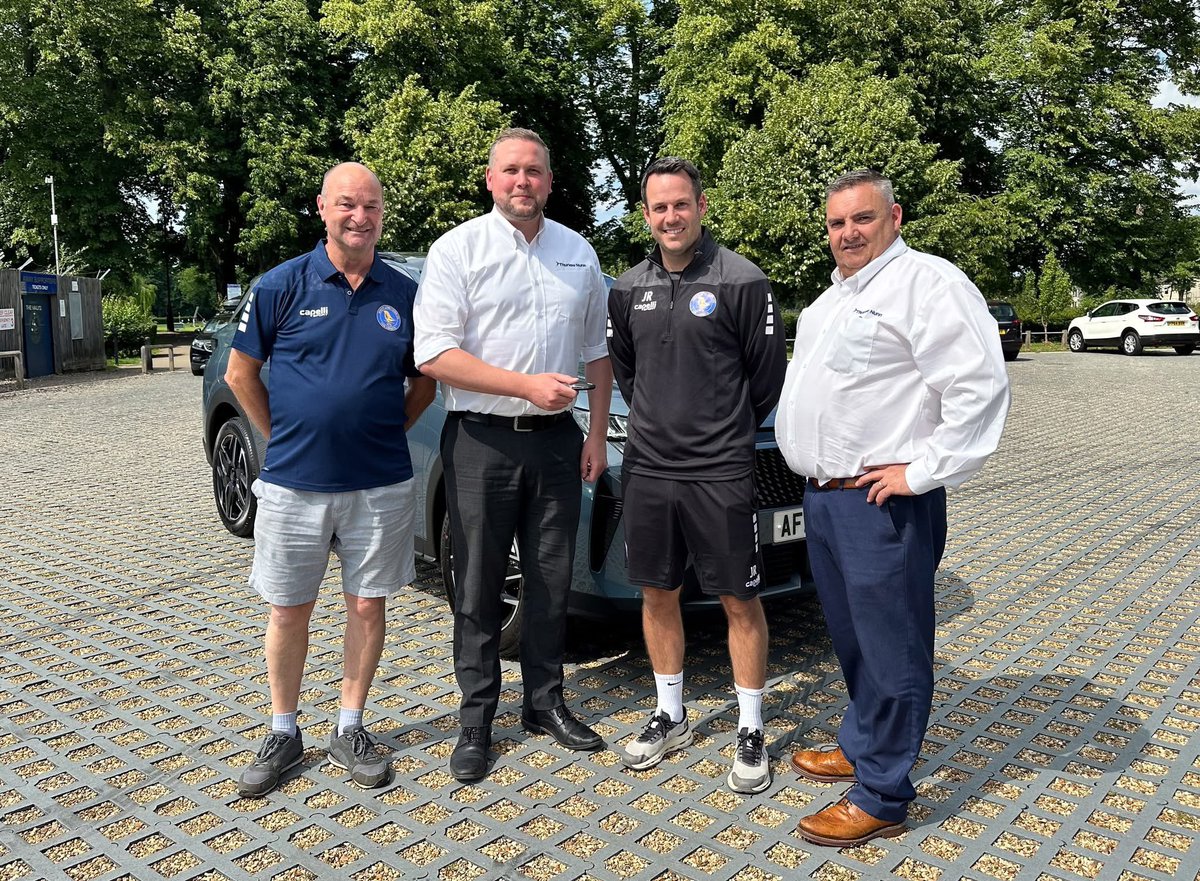 🤝 We want to thank Thurlow Nunn for their continued support of the club! 

Today, Matt Scrutton and Scott Walker dropped off a brand new Peugeot 5008 which will be used by the head coach, James Rowe.