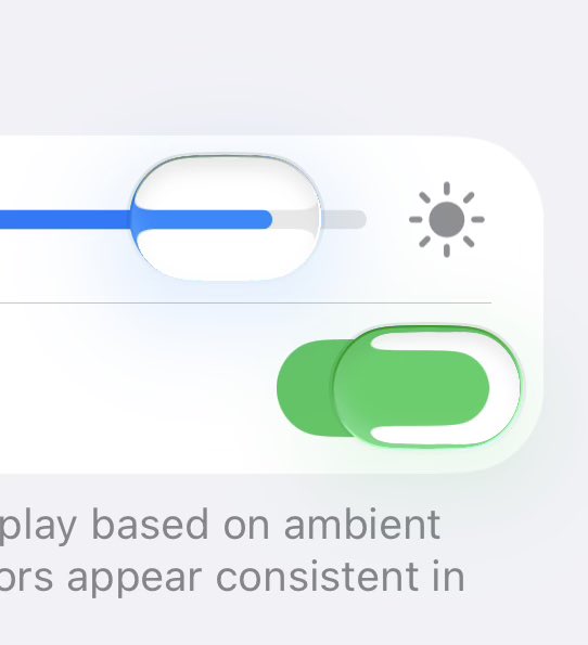 Buttons and toggles so good you almost wanna lick ’em. Liquid Glass is so good