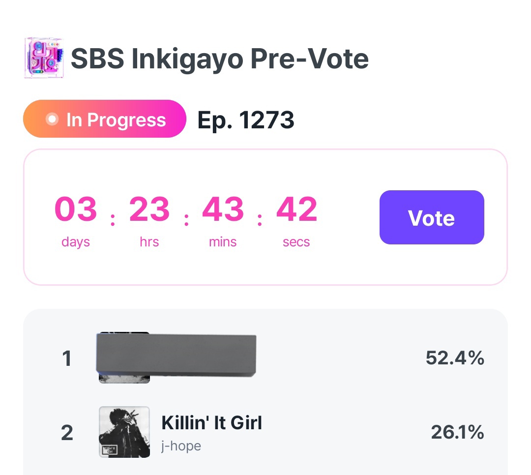 📢 TÃO COM RAIVA? DESCONTEM ELA VOTANDO NO INKIGAYO! ‘KILLIN' IT GIRL’ ESTÁ PERDENDO 📢

· A votação encerra em 3 dias!
· Aplicativos: LiNC e Tin (para conseguir o dobro de FPS)
Tutorial e links abaixo 👇🏻

VOTE FOR KIG ON INKIGAYO
VOTE FOR KIG ON INKIGAYO
VOTE FOR KIG ON INKIGAYO