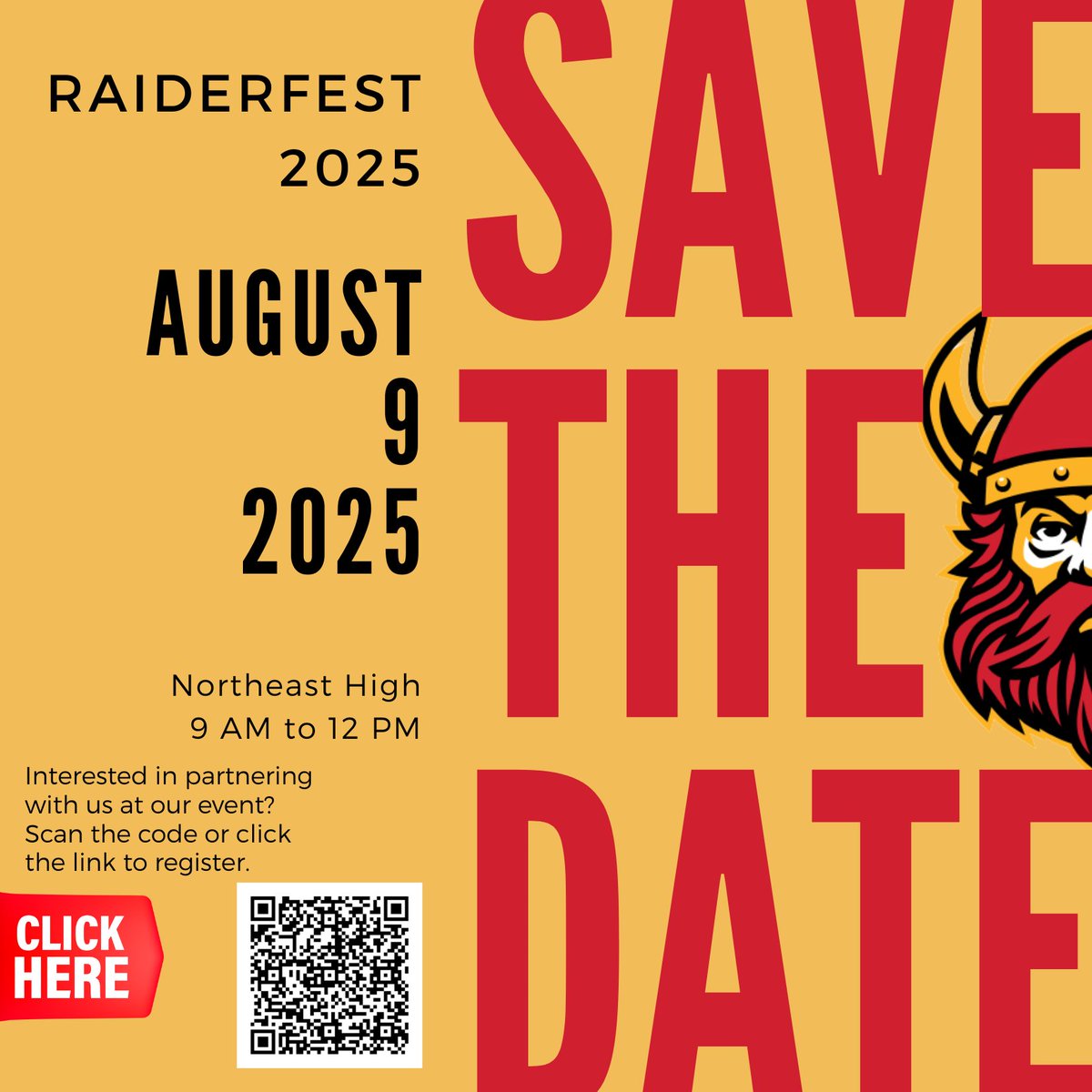 Save the date for Raiderfest 2025.  If you are interested in partnering with us for this community event, please complete the form by clicking on the link or scanning the QR code. <a href="/BibbSchools/">Bibb County Schools</a> docs.google.com/forms/d/e/1FAI…
