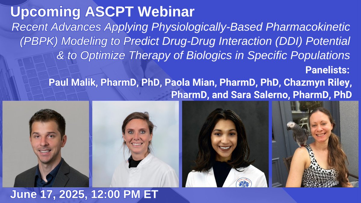🧬 Breaking: PBPK modeling for biologics is finally getting the attention it deserves! Join us for this upcoming webinar exploring recent advances in PBPK modeling! Tuesday, June 17 at 12 pm ET! bit.ly/4mYiMXd