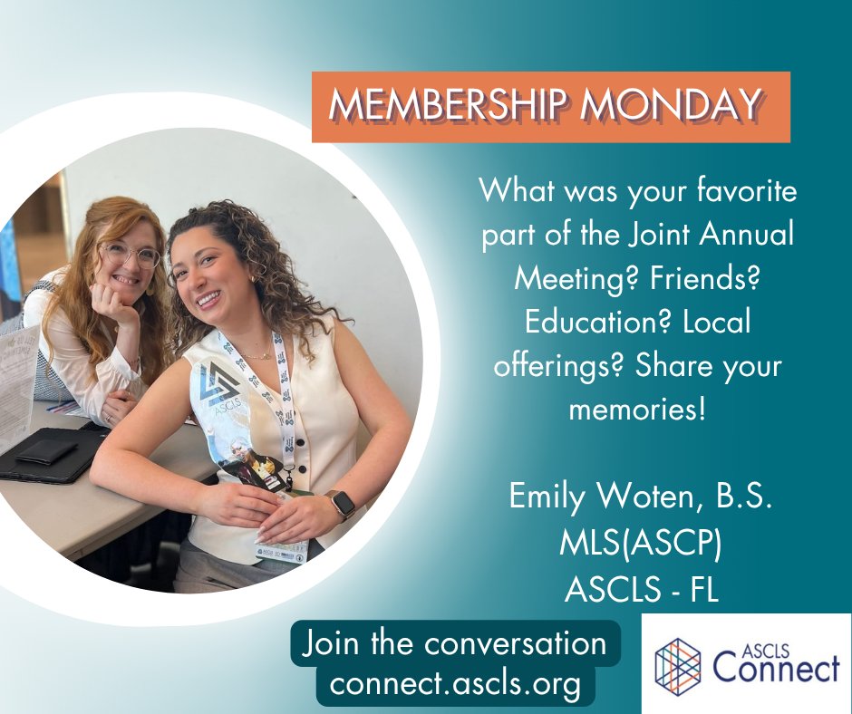 What was your favorite part of the 2025 ASCLS, AGT &amp; SAFMLS Joint Annual Meeting? Seeing and making new friends? #MedicalLaboratory CE? Local offersing? Share your #LabJAM memories and join the conversation on ASCLS Connect!

#IamASCLS #Lab4Life