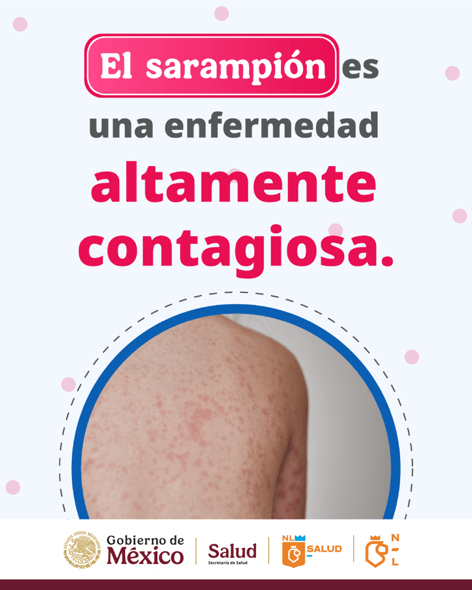El #Sarampión es una enfermedad viral que puede tener consecuencias graves, vacunarte te protegerá. #TodosContraElSarampión