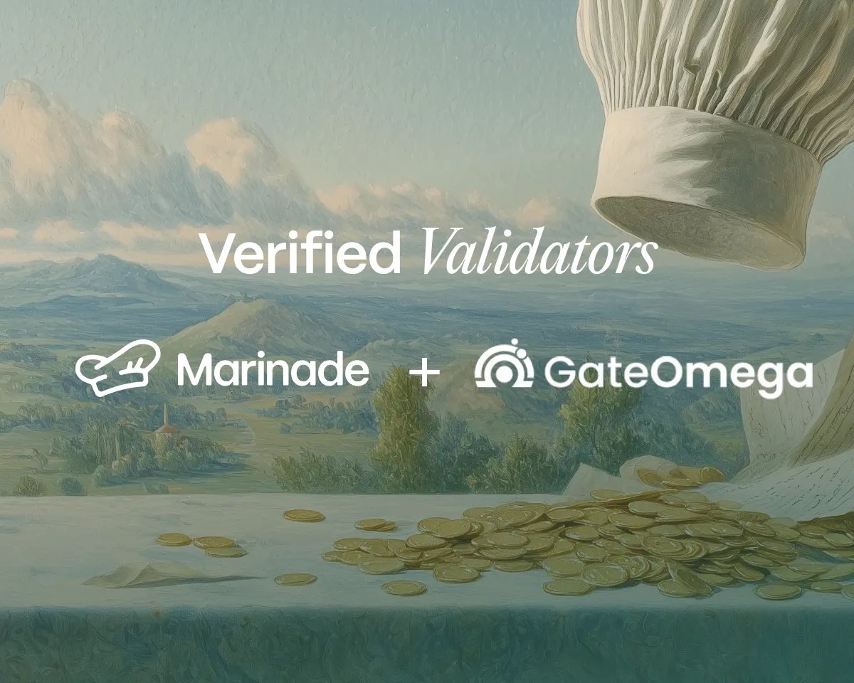 MarinadeFinance's tweet photo. Marinade Select is a curated crew of KYB-verified validators, all committed to ethical, onchain practices.

It’s a team effort - with top chefs like @gateomega in the kitchen, we’re serving up the highest yields at the lowest risk.

Learn more about GateOmega below👇 https://t.co/uYDzgfzeYT
