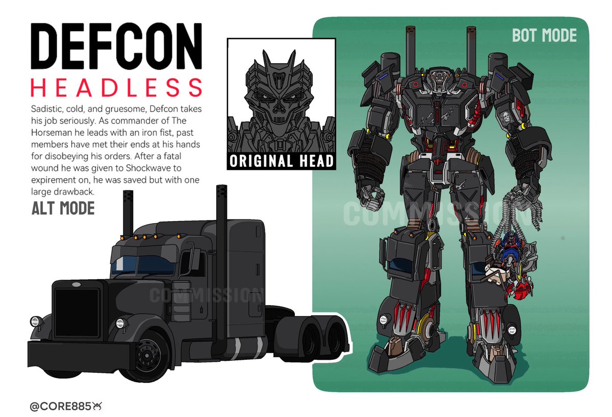 core885's tweet image. OC Commision
@comicalfoon

#Maccadam 
 #Transformersart 
#commissionsopen
 #Commission