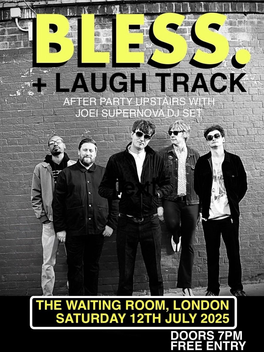 NEXT SHOW
Saturday 12th July. The Waiting Room, London with Laugh Track and after party DJ set from our boy Joei Supernova. Free Entry too!

Free Tickets! 🎟️ 
link.dice.fm/HQzww3CRfUb?sh…