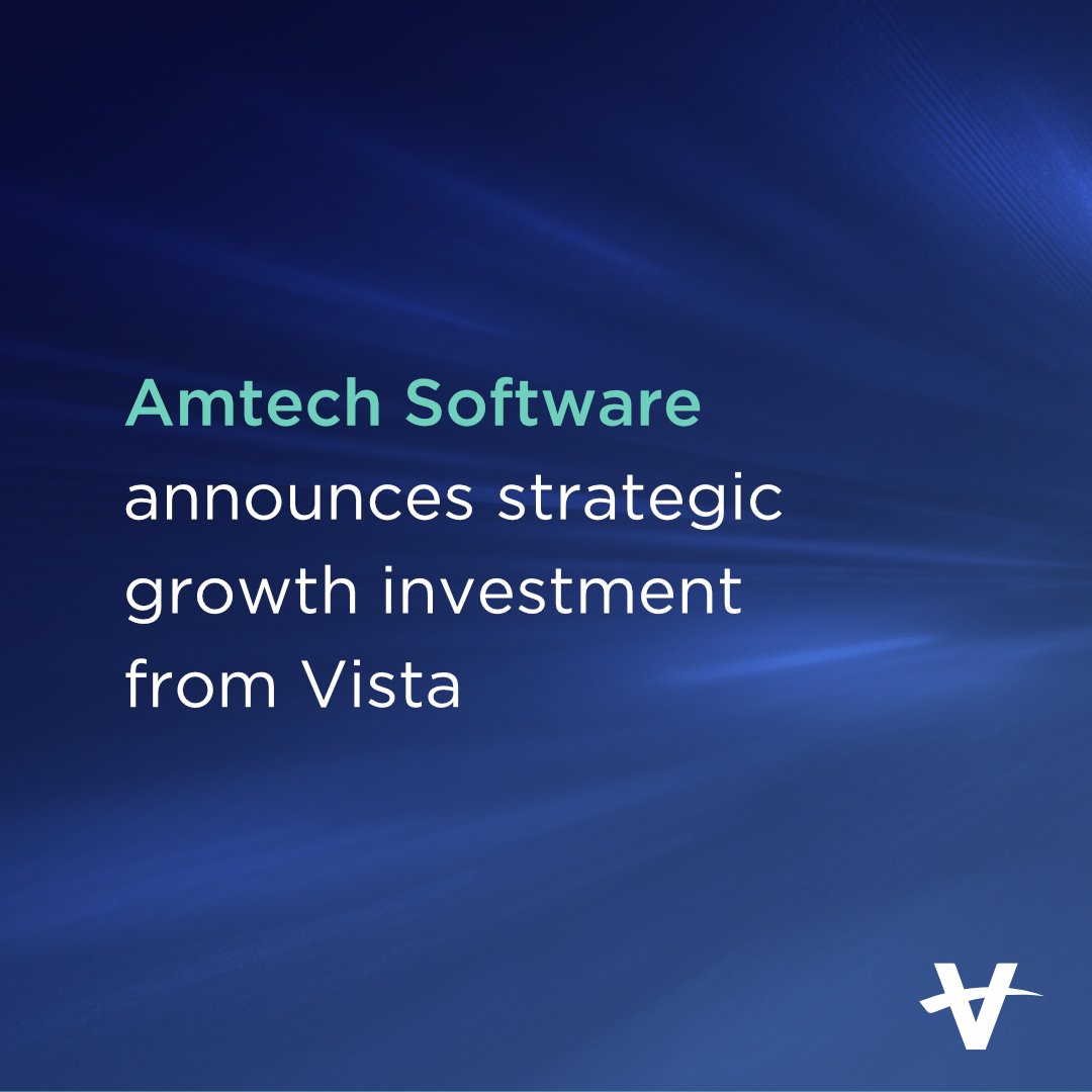 We’re excited to announce our strategic growth investment in Amtech Software, a leading provider of enterprise software for the global packaging industry. Learn more: bit.ly/404Knfu #VistaFoundation #VistaUpdates