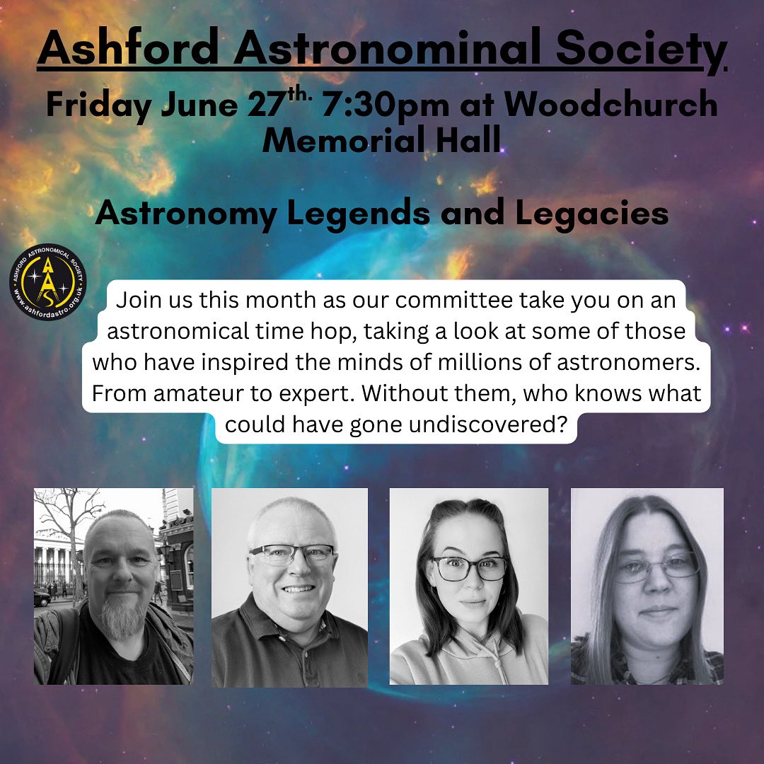 Coming soon on June 27th - Astronomy Legacies. Brought to you by the committee!