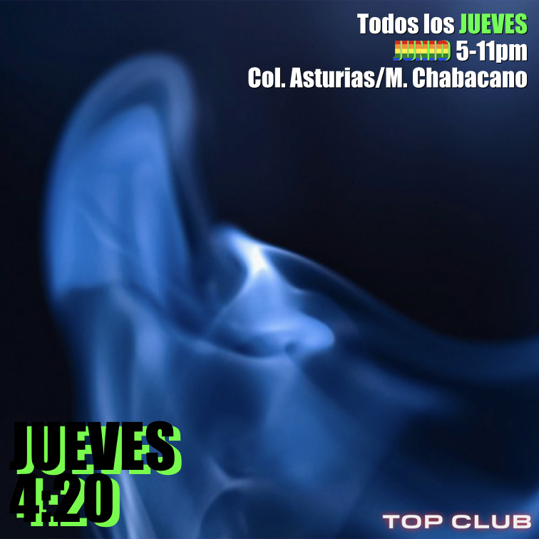 ESTAMOS DE ESTRENO! Ahora
JUEVES DE 4:20
🌿🔥⭕️🔥🌿
Vente a cotorrear en las nubes con nosotros!!

Todo consumo es propio, no contaremos con venta de 4:20*

Col. Asturias-CDMX
Manda whats para + info
wa.me/5215511324355

@radargaymx