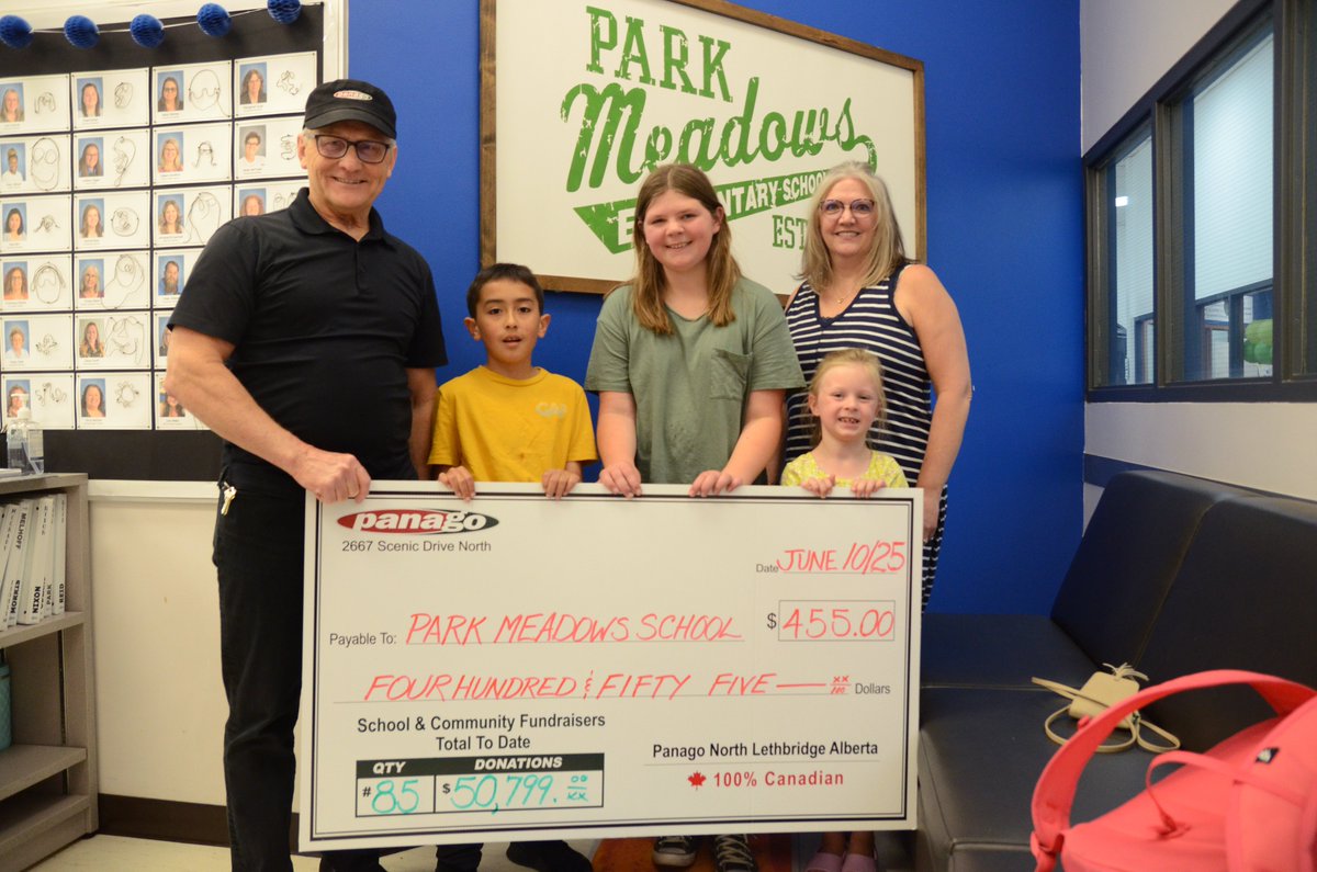 LethbridgeSchoolDivision (@lethschdivision) on Twitter photo On June 10, <a href="/ParkMeadowsSch/">Park Meadows School</a> teamed up with <a href="/Panago_Pizza/">Panago_Pizza</a> for another successful fundraiser! In total, $455 was raised, which will go towards field trips and/or supporting classrooms in the school! On June 10, <a href="/ParkMeadowsSch/">Park Meadows School</a> teamed up with <a href="/Panago_Pizza/">Panago_Pizza</a> for another successful fundraiser! In total, $455 was raised, which will go towards field trips and/or supporting classrooms in the school!