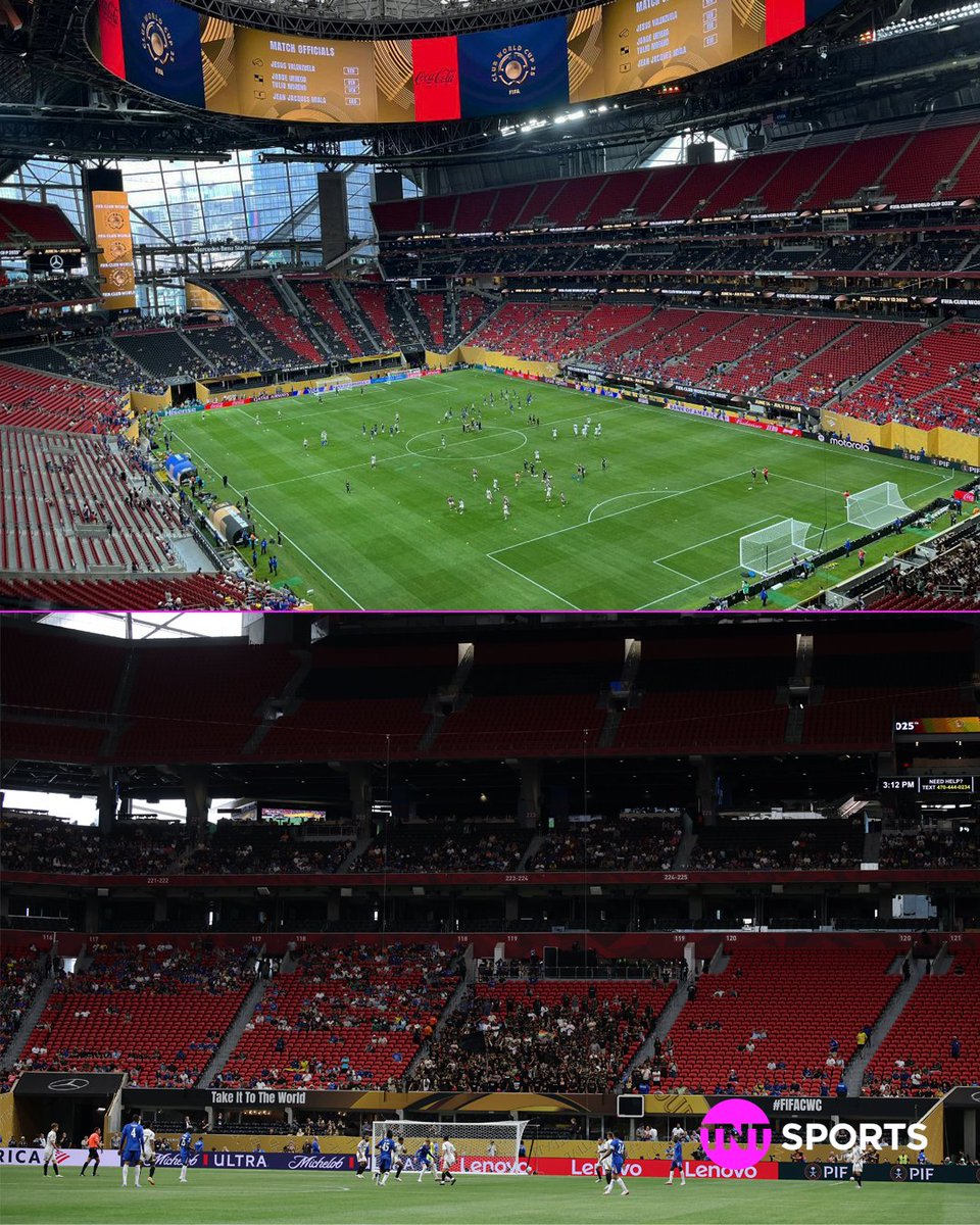 The crowd for the Chelsea-LAFC match in Atlanta today. 

📸 <a href="/footballontnt/">Football on TNT Sports</a>