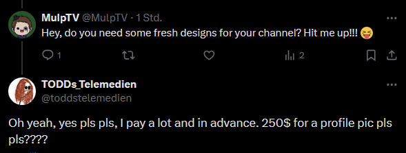 MulpTV's tweet image. Nachdem ich mit dem Speedrunnen aufgehört habe, habe ich mich meiner künstlerischen Ader gewidmet und jetzt habe ich meinen ersten Auftrag. Vielleicht sollte ich meinen Stream die nächsten Tage dafür mal wieder anwerfen!🤡