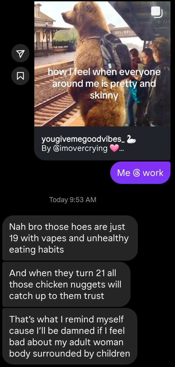 I love when my fav puts me in back in place, I'm actually so thankful I met her