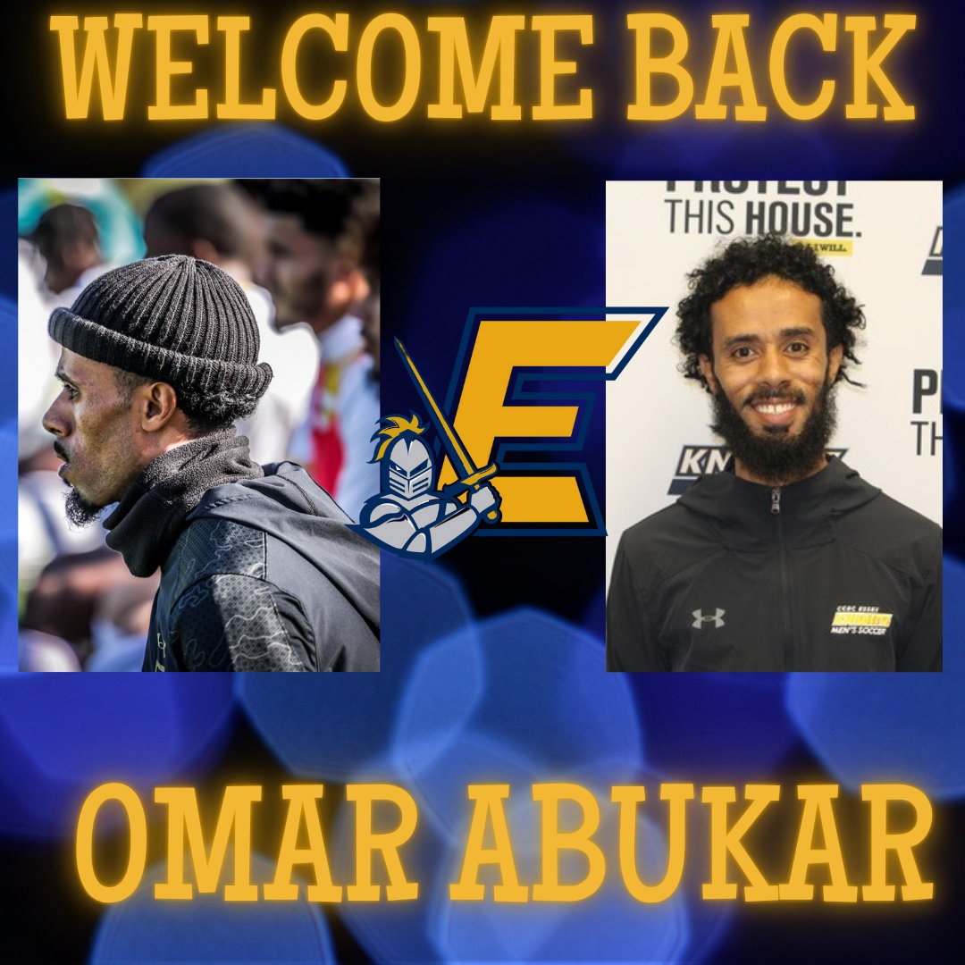 A big welcome back to <a href="/CCBCEssexSoccer/">CCBC Essex Soccer</a> assistant coach Omar Abukar!